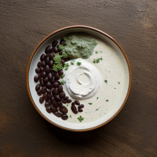 Seafood With Black Beans and Yogurt-Cilantro Sauce recipe image
