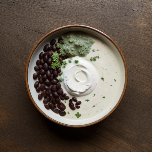 Seafood With Black Beans and Yogurt-Cilantro Sauce recipe image
