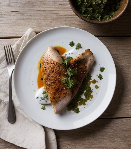 Seared Chicken Breast With Cilantro Yogurt Sa recipe image
