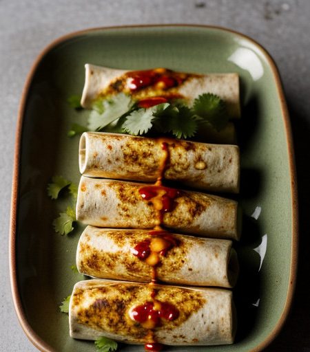 Seared Tofu Burritos With Tomatillo-Chipotle Chile Sauce recipe image