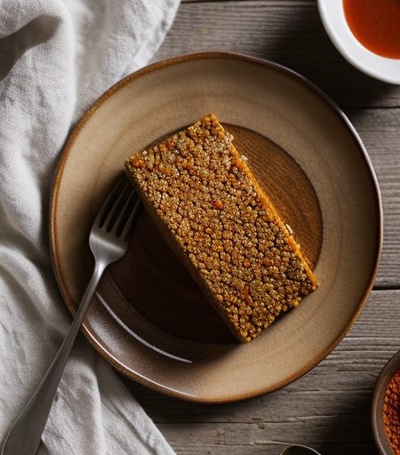 Seasoned Tempeh in a Cold Vegetarian Gelatin. recipe image