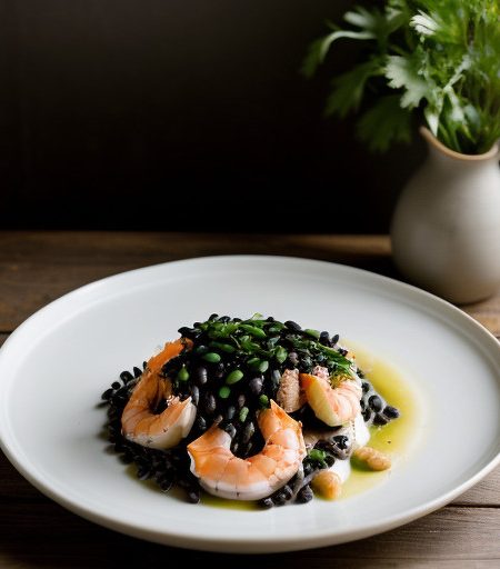 See Jub Jing Ha (Steamed Prawns With Black Be recipe image