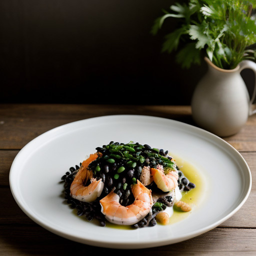 See Jub Jing Ha (Steamed Prawns With Black Be recipe image