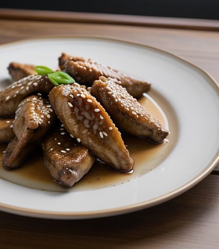 Sesame Almond Chicken Wings recipe image