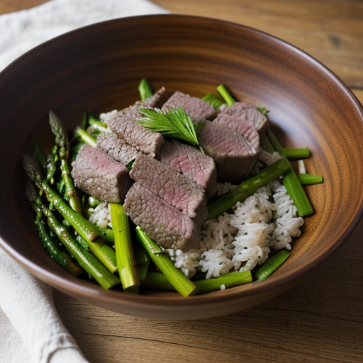 Sesame Beef and Asparagus Salad recipe image