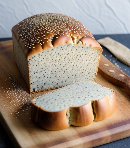 Sesame-Cheese Casserole Bread recipe image