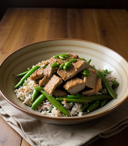Sesame Chicken & Rice Salad recipe image