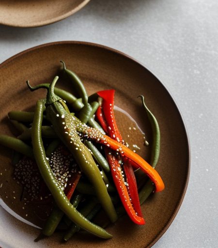 Sesame Green Beans & Peppers recipe image