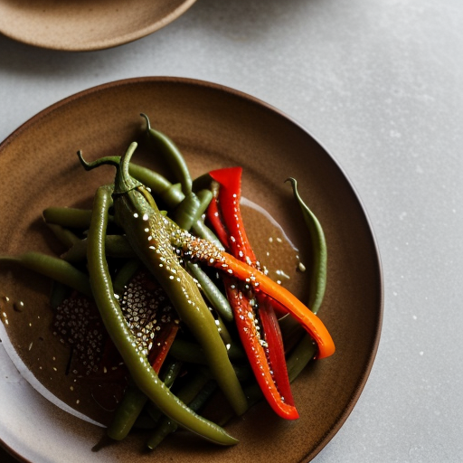 Sesame Green Beans & Peppers recipe image