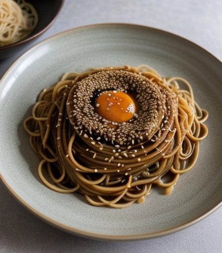 Sesame Peanut Butter Noodles recipe image
