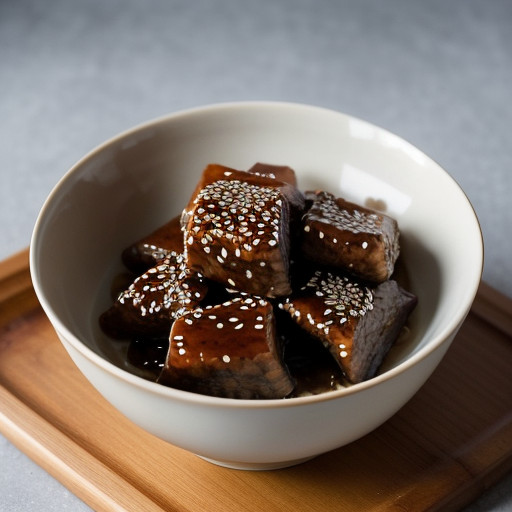 Sesame Pork Tidbits With Sweet and Sour Sauce recipe image