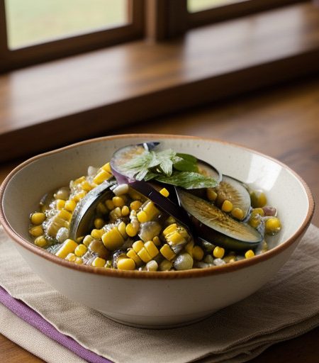 Sesame-Scented Corn and Eggplant Salad - Country Living recipe image