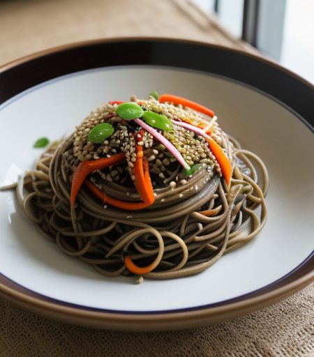 Sesame Soba Noodle & Vegetable Salad recipe image