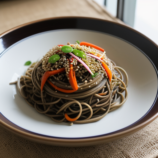 Sesame Soba Noodle & Vegetable Salad recipe image