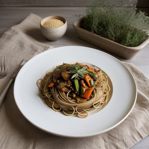 Sesame-Soy Pasta & Vegetables recipe image