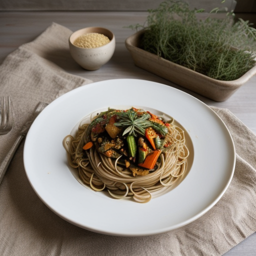 Sesame-Soy Pasta & Vegetables recipe image