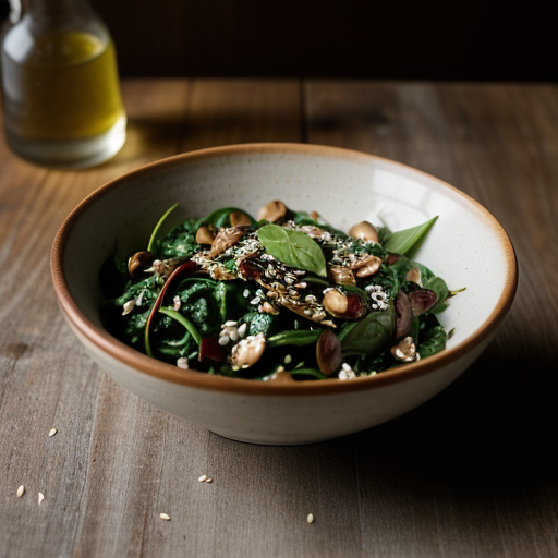 Sesame Spinach Salad recipe image