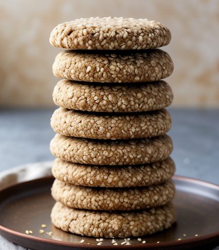 Sesame Tahini Oat Cookies recipe image