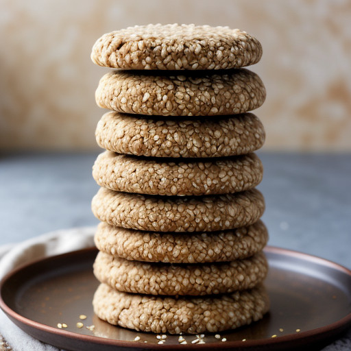 Sesame Tahini Oat Cookies recipe image