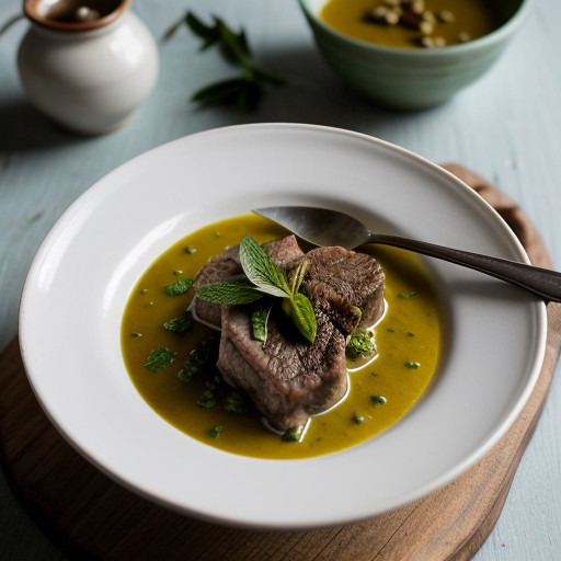 Shakreeyeh (Lamb in Minty Yoghurt Sauce recipe image