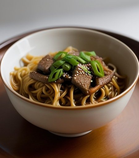 Shanghai Noodles With Spicy Beef Sauce recipe image