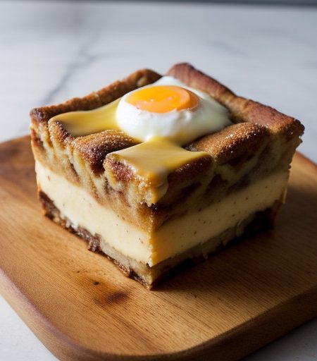 Sharon's Bread Pudding With Custard Sauce recipe image