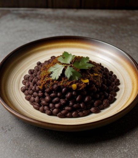 Sherried Black Beans With Saffron Rice recipe image