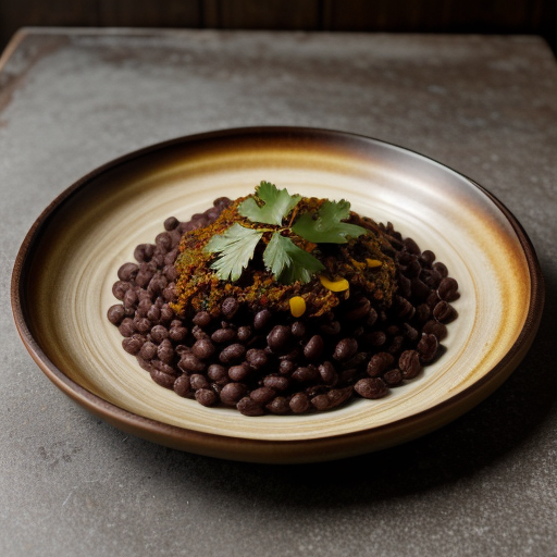 Sherried Black Beans With Saffron Rice recipe image