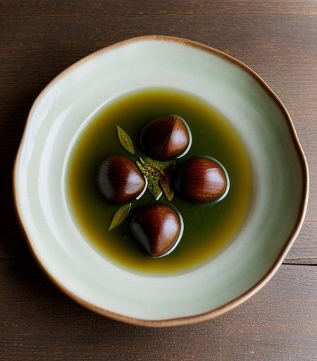 Shibu Kawa-Ni (Chestnuts Cooked in Green Tea recipe image