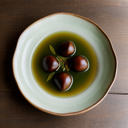 Shibu Kawa-Ni (Chestnuts Cooked in Green Tea recipe image
