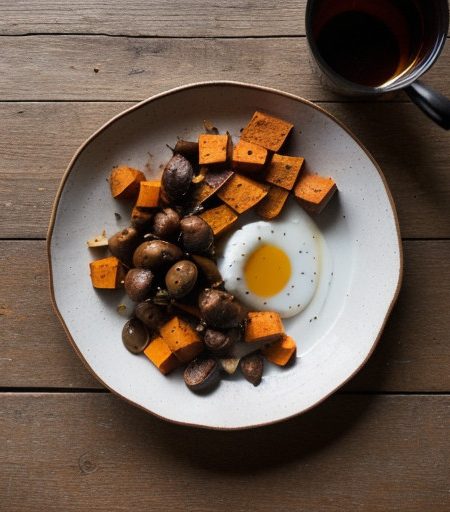 Shiitake Mushroom~ Sweet Potato & Hazelnut Sa recipe image