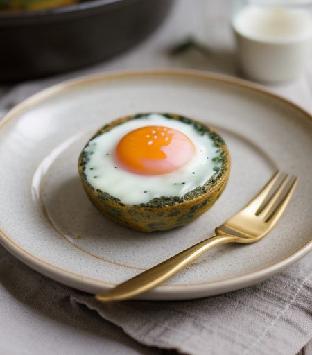 Shirred Eggs With Basil or Tarragon recipe image