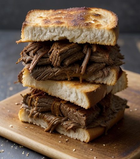 Shredded Barbecued Beef Sandwiches recipe image