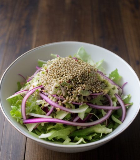 Shredded Lettuce & Radish Salad W/ Sesame Vinaigrette - B recipe image