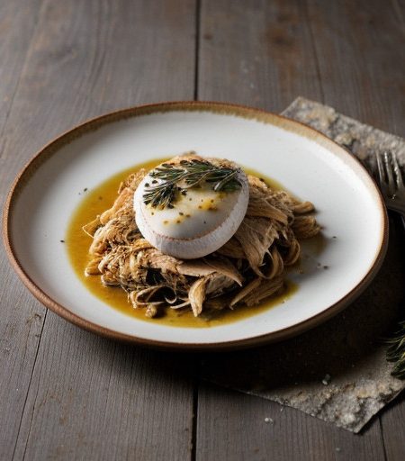 Shredded Poached Chicken / Pollo Deshebrado recipe image