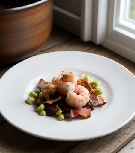 Shrimp Chicken & Bacon in a Pot recipe image