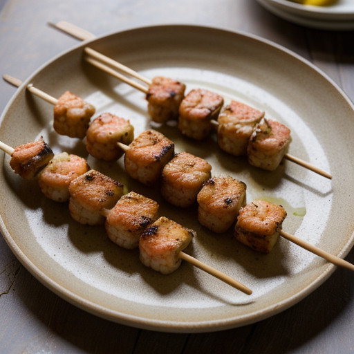 Shrimp~ Chicken~ & Pinapple Kebabs recipe image