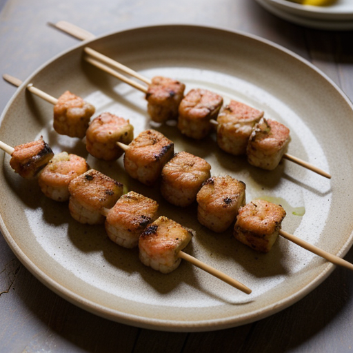 Shrimp~ Chicken~ & Pinapple Kebabs recipe image