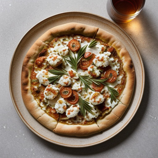 Shrimp & Feta Greek Style Pizza recipe image