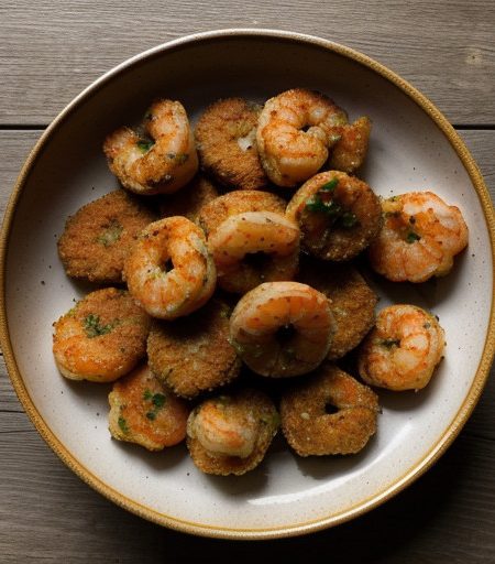 Shrimp Fritters With Tomato Sauce recipe image