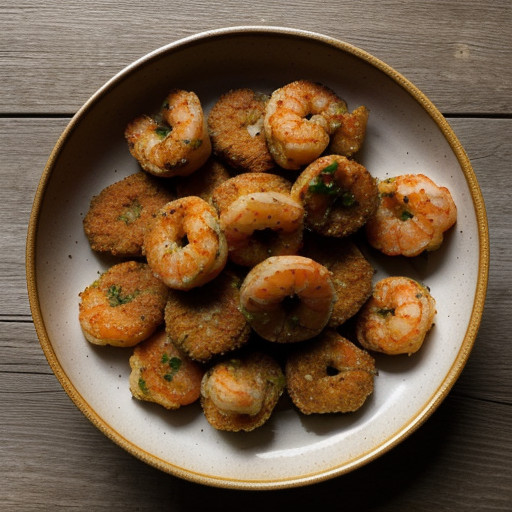 Shrimp Fritters With Tomato Sauce recipe image