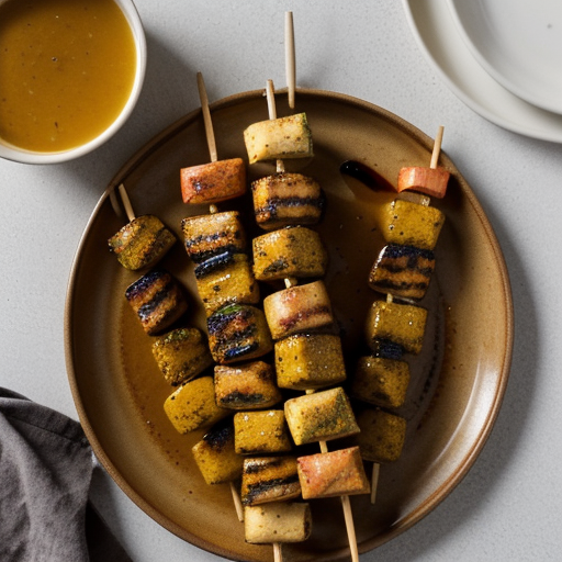 Shrimp Kebabs With Honey-Mustard Glaze - Bon Appetit recipe image