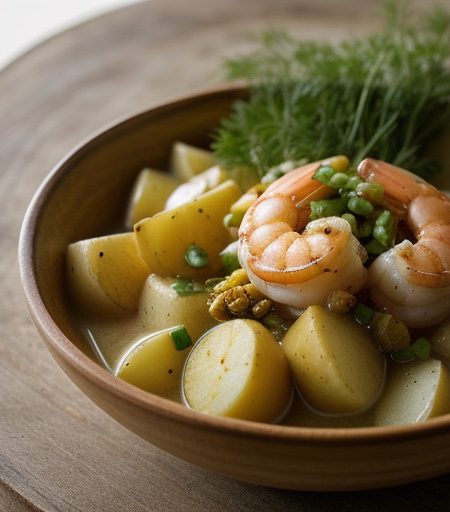 Shrimp & Potatoes in Lemony Ginger Sauce recipe image