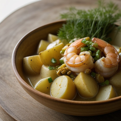 Shrimp & Potatoes in Lemony Ginger Sauce recipe image