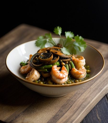 Shrimp Sauce Mixed Vegetables & Shredded Ch recipe image