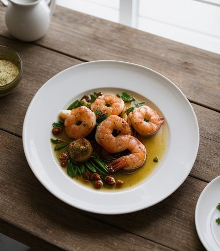 Shrimp Sauteed With White Wine recipe image