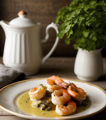 Shrimp Scampi in Mushroom Cap recipe image