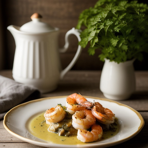 Shrimp Scampi in Mushroom Cap recipe image