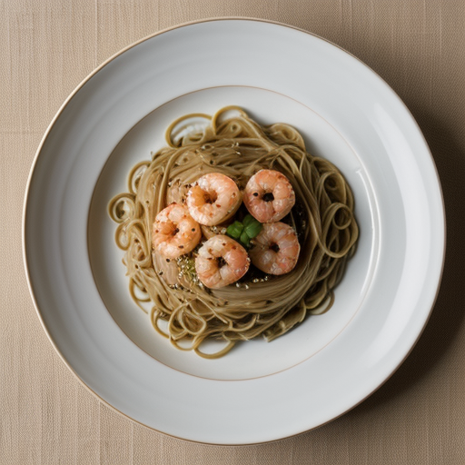Shrimp & Sesame Noodles (Newman's recipe image