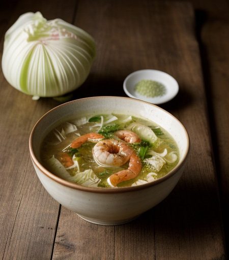 Shrimp Soup With Cabbage recipe image
